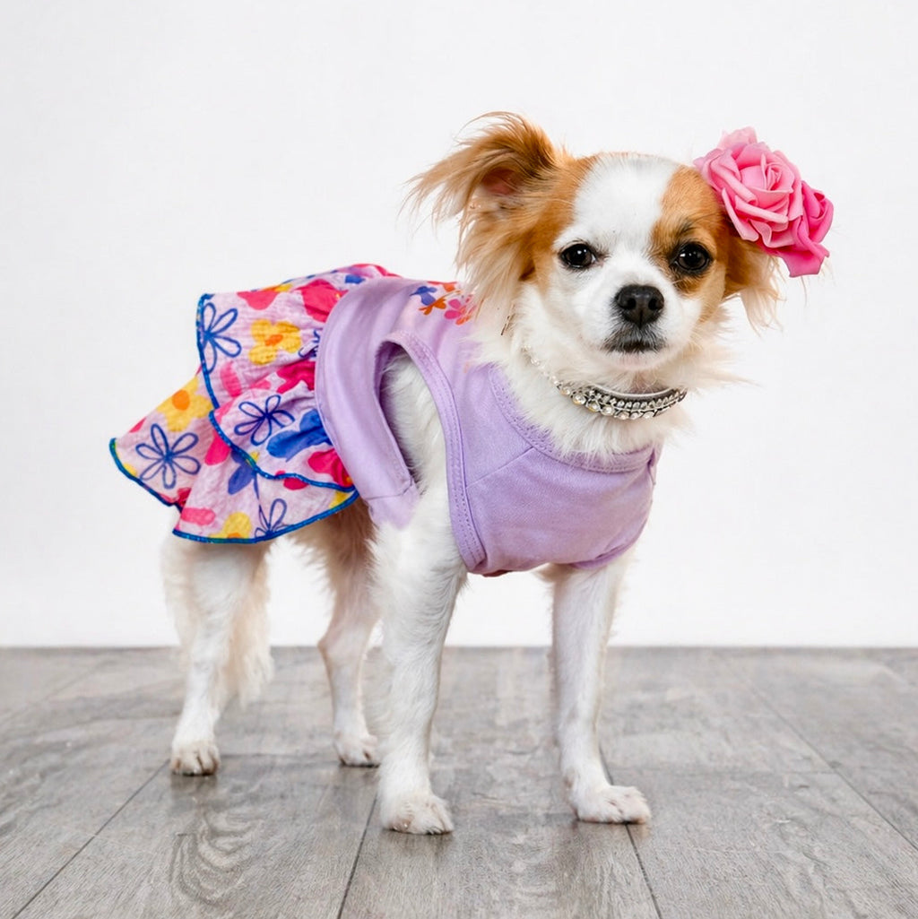 Floral Heart Dog Dress