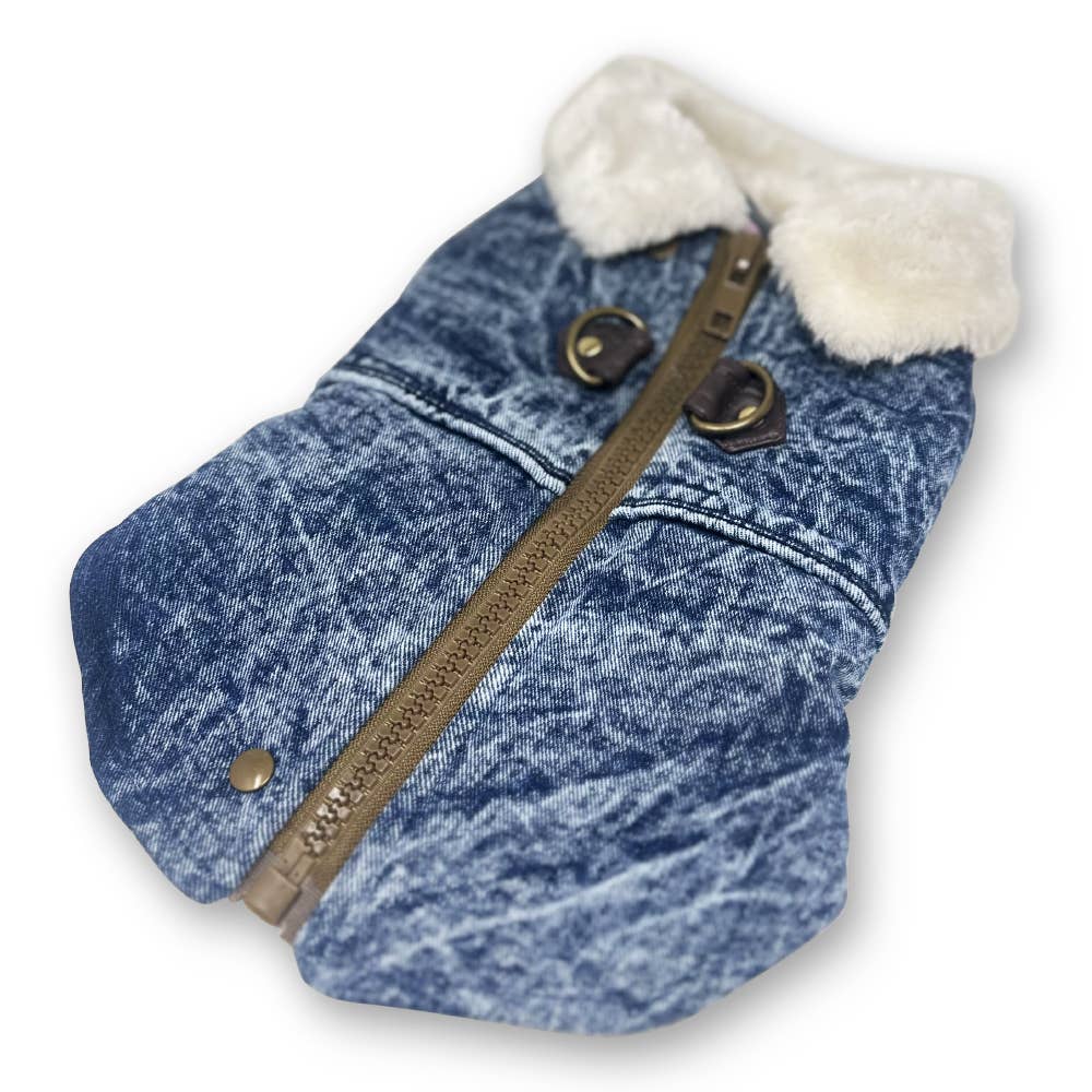 Furry Runner Denim Coat