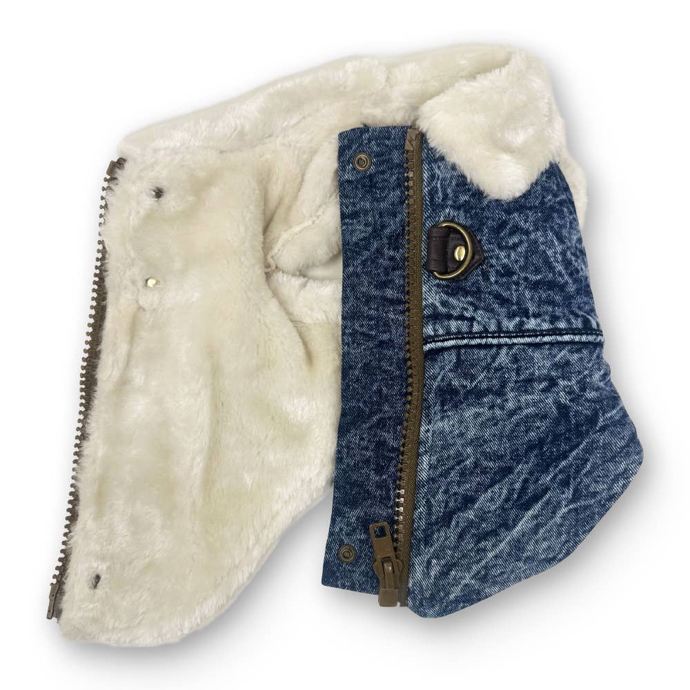 Furry Runner Denim Coat