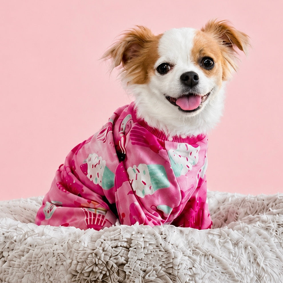 Pink Cupcake Dog Pajamas