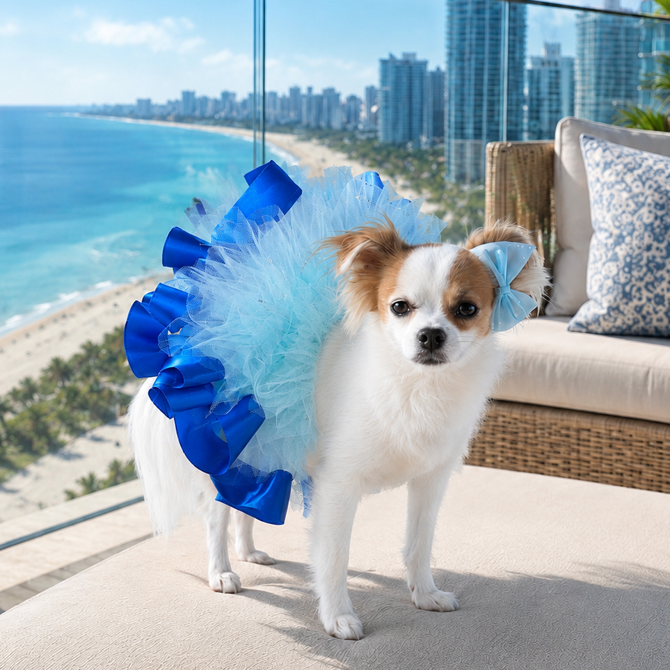 Royal Blue Crystal Couture Tutu