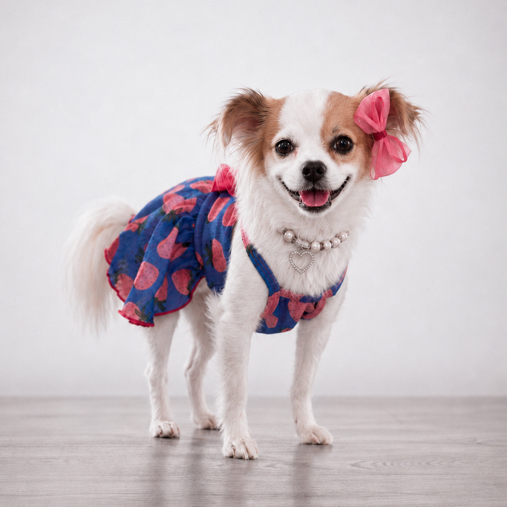 Bowknot Strawberry Dress