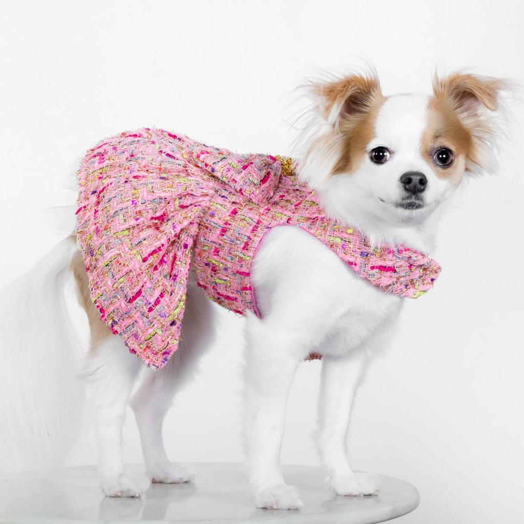 Parisian Tweed Luxury Harness Dress