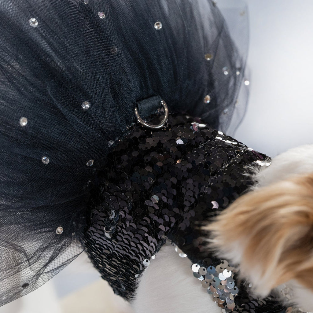 Black Glitter Sparkle Tutu Dress