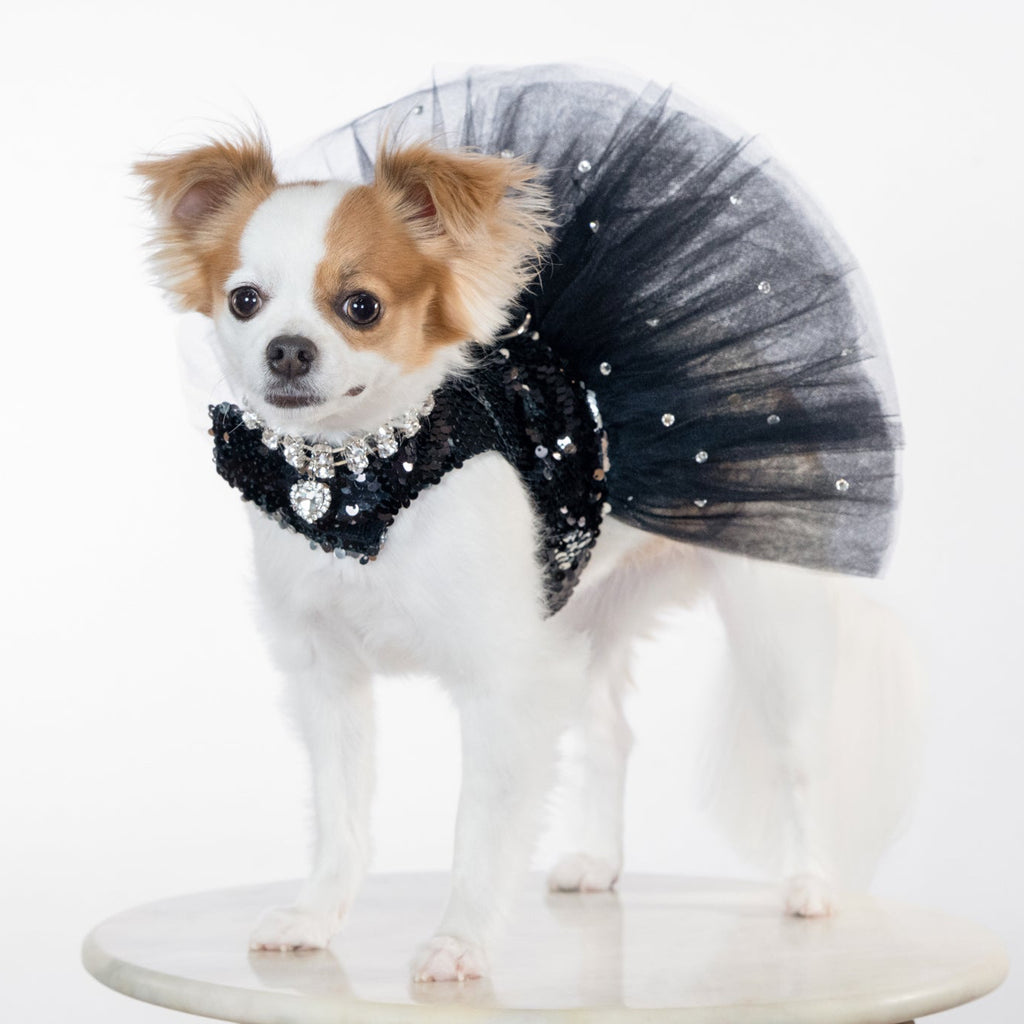 Black Glitter Sparkle Tutu Dress