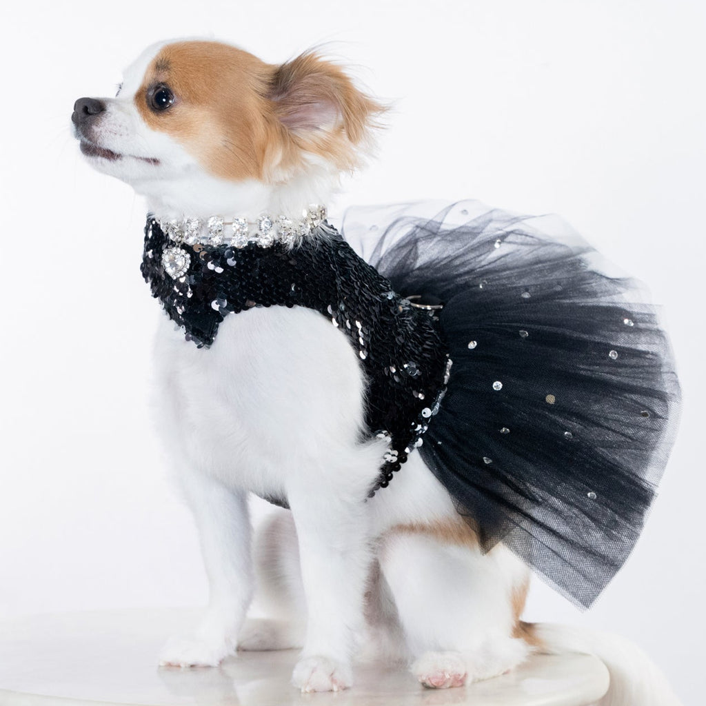 Black Glitter Sparkle Tutu Dress