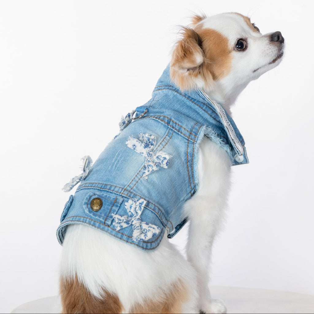 Blue Vest with Blue Mini Bows