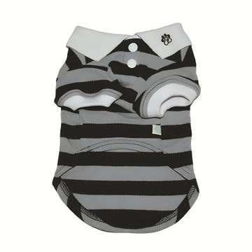 Grey Striped Polo