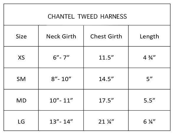 Chantel Tweed Harness - Available in 5 Curated Colorways