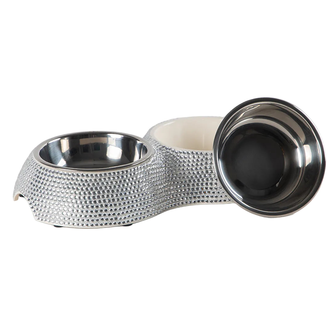 Crystal Double Pet Bowl