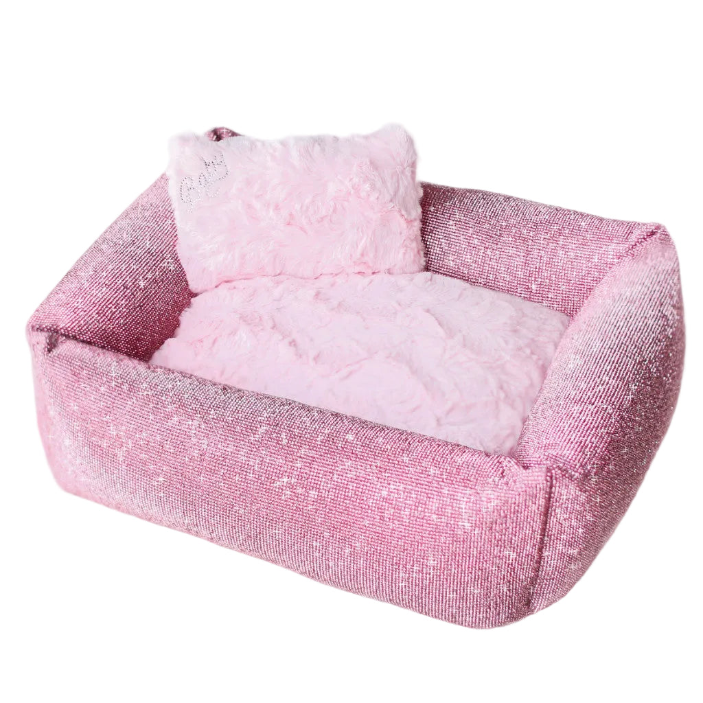Crystal Dog Bed - In Pink