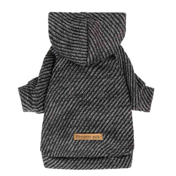 Silver Striped Dog Hoodie