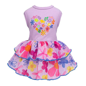 Floral Heart Dog Dress