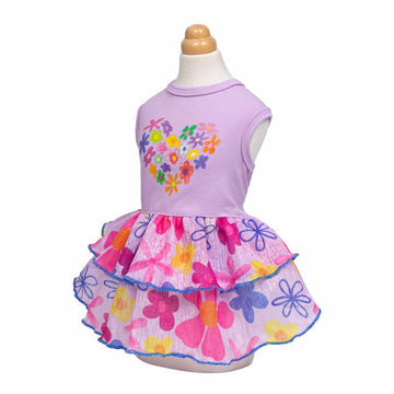 Floral Heart Dog Dress
