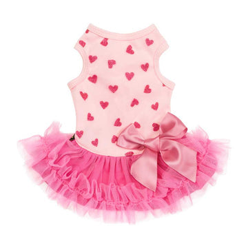 Shimmering Heart Tutu Dog Dress