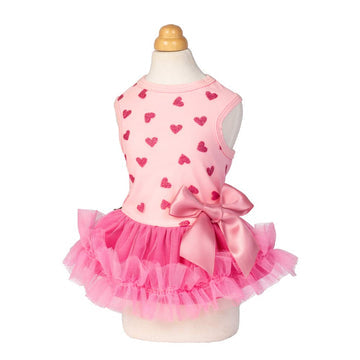 Shimmering Heart Tutu Dog Dress