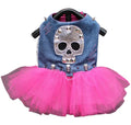 Upcycled Denim Skull Rocker Harness Dress