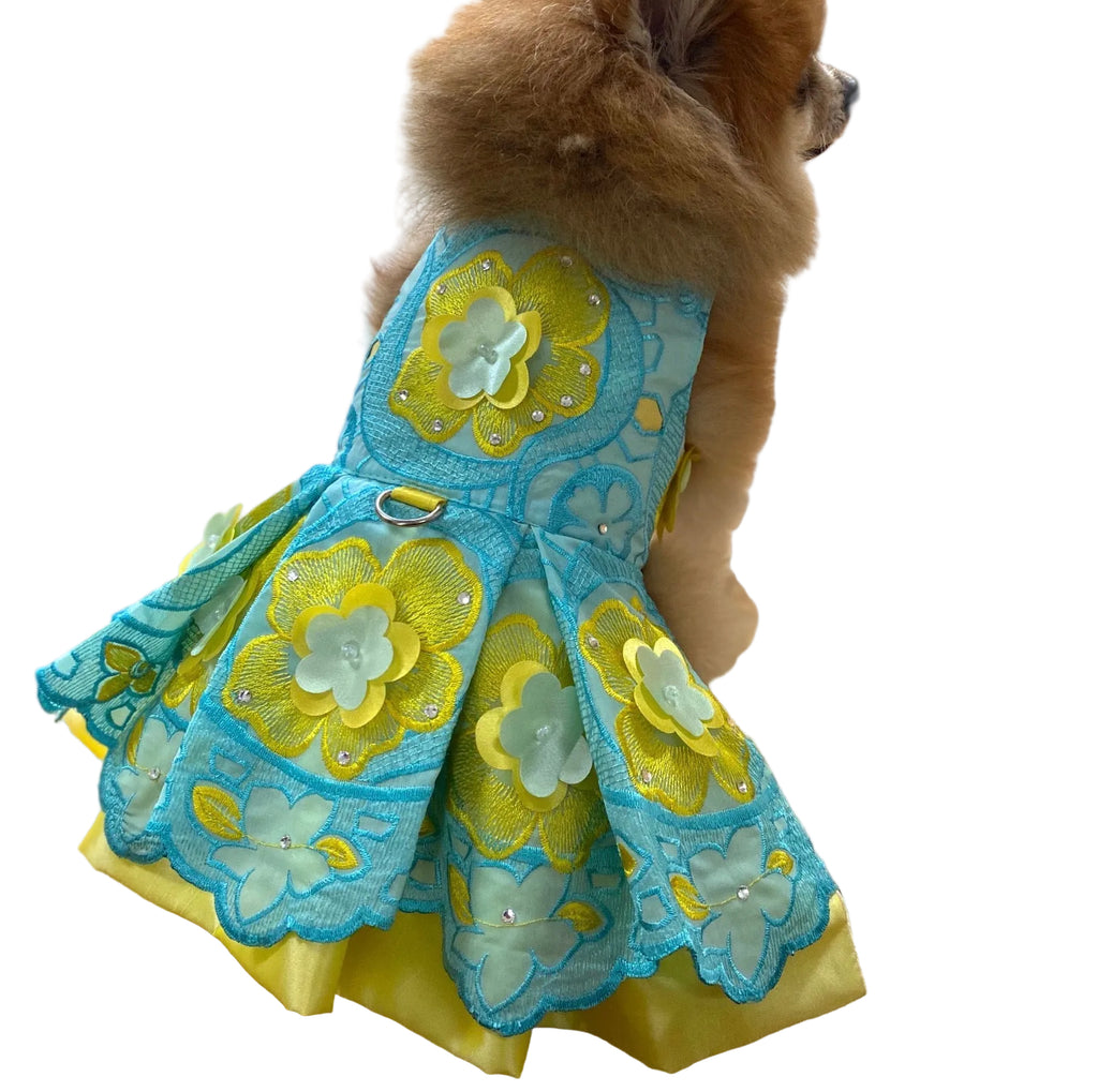 Spring Flowers Aqua Couture Harness Dress