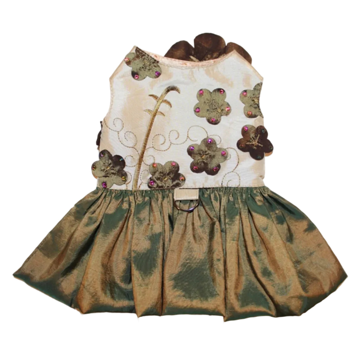 Olive Gardenia Lily Couture Harness Dress