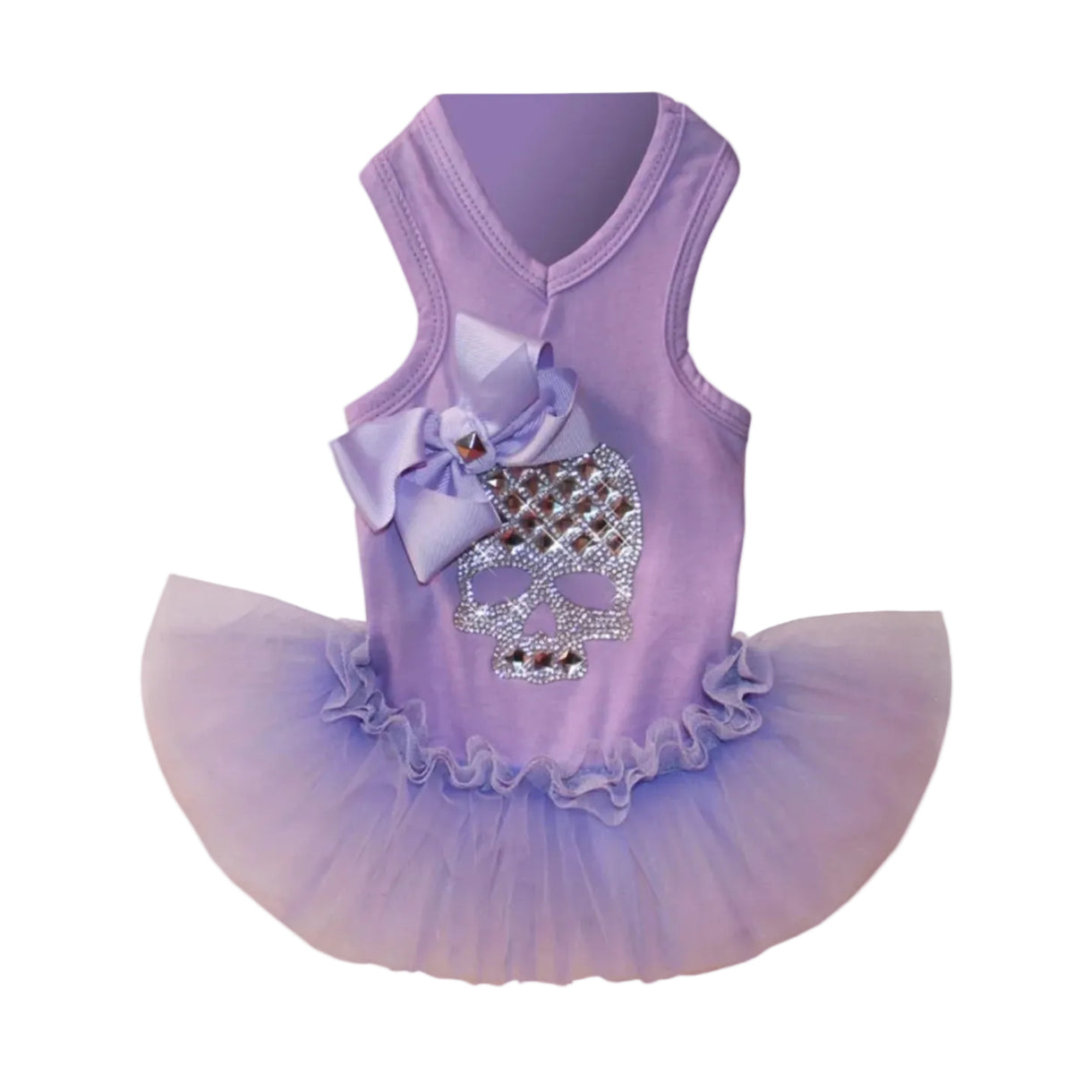 Violet Crystal Skull Tutu Dress
