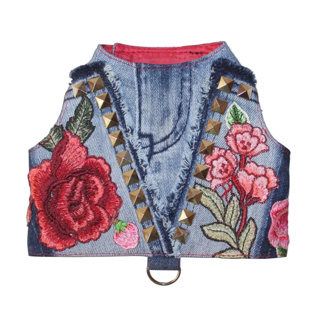 Studs & Roses Designer Denim Vest (Add-On Tutu Option)