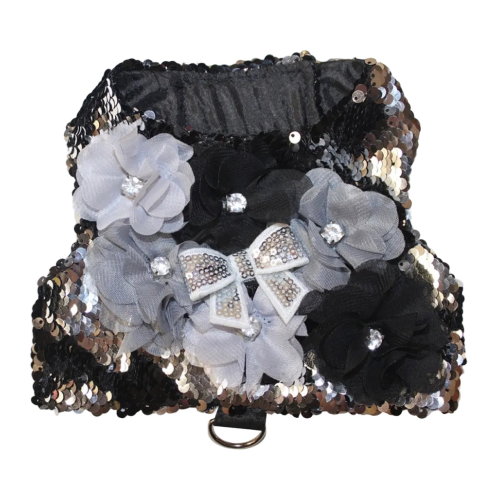 Black & Silver Glitters Sequin Vest