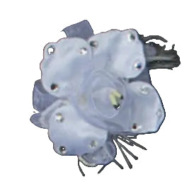 Swarovski White Rose Hair Clip