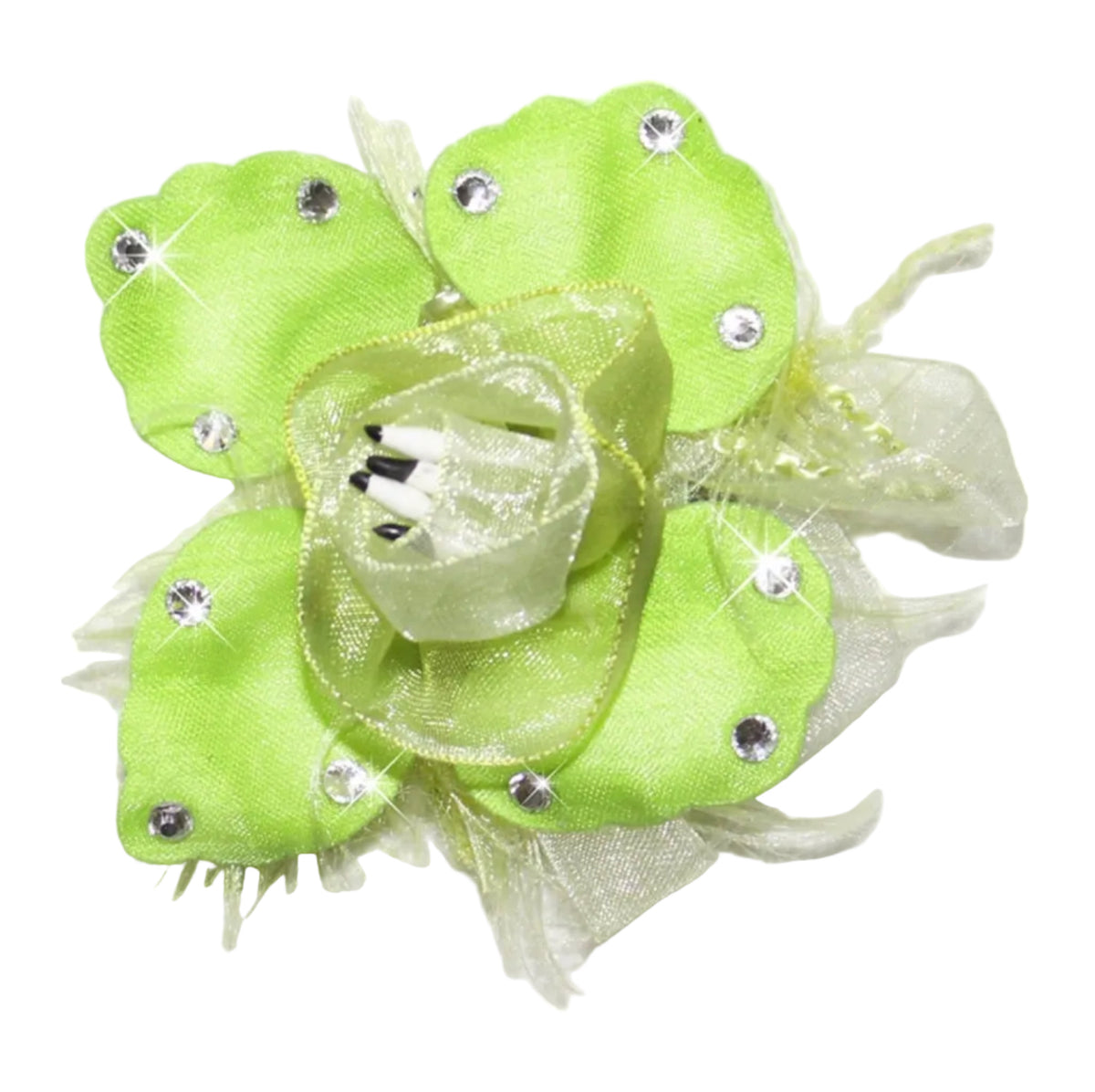 Swarovski Key Lime Rose Hair Clip