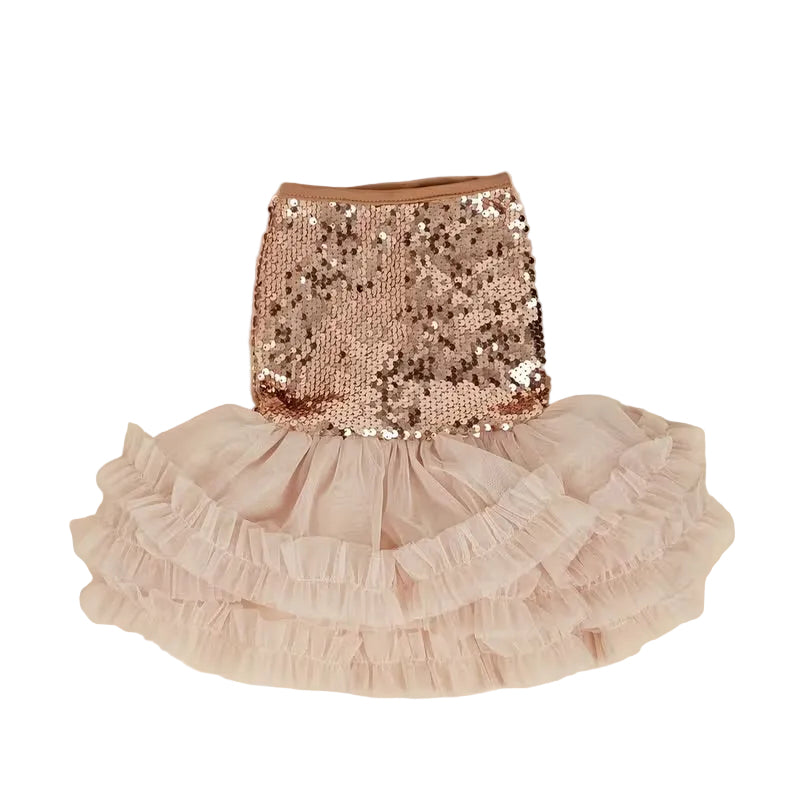 Glitter Sequin Tutu Holiday Dog Dress - In 2 Curated Colorways