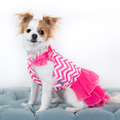 Chevron Ruffle Dress