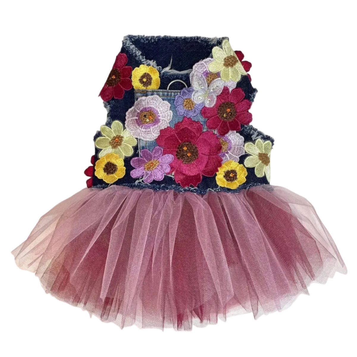 Plum Prosecco Denim Couture Dress