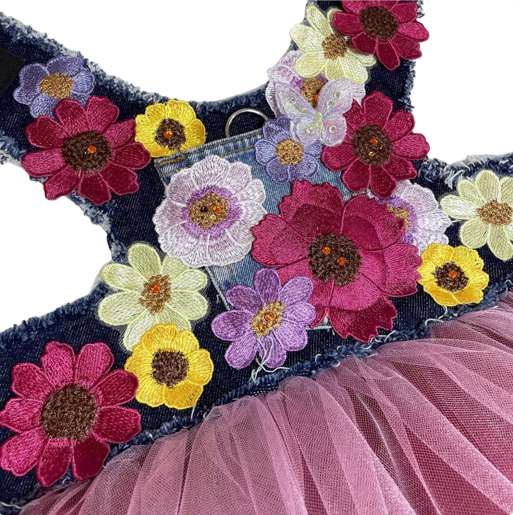 Plum Prosecco Denim Couture Dress