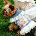 LovePackPuppy Floral Denim Vest