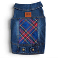 Red/Blue Plaid Panel Vest