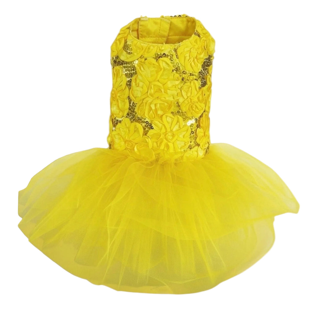 All That Glitters Sequin Dress - Yellow