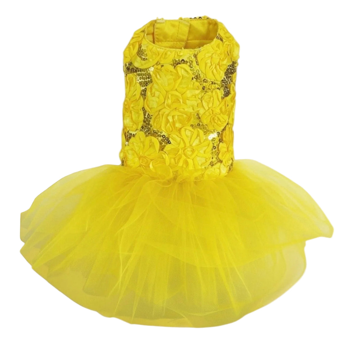 All That Glitters Sequin Dress - Yellow